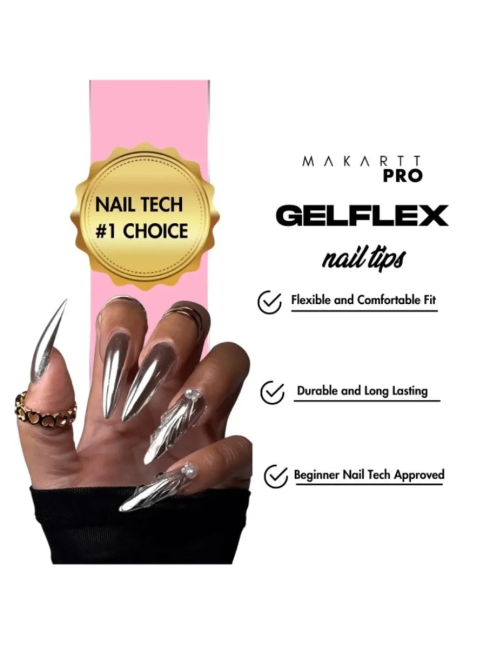 Makartt Pro Gelflex Medium Square Press On Nail